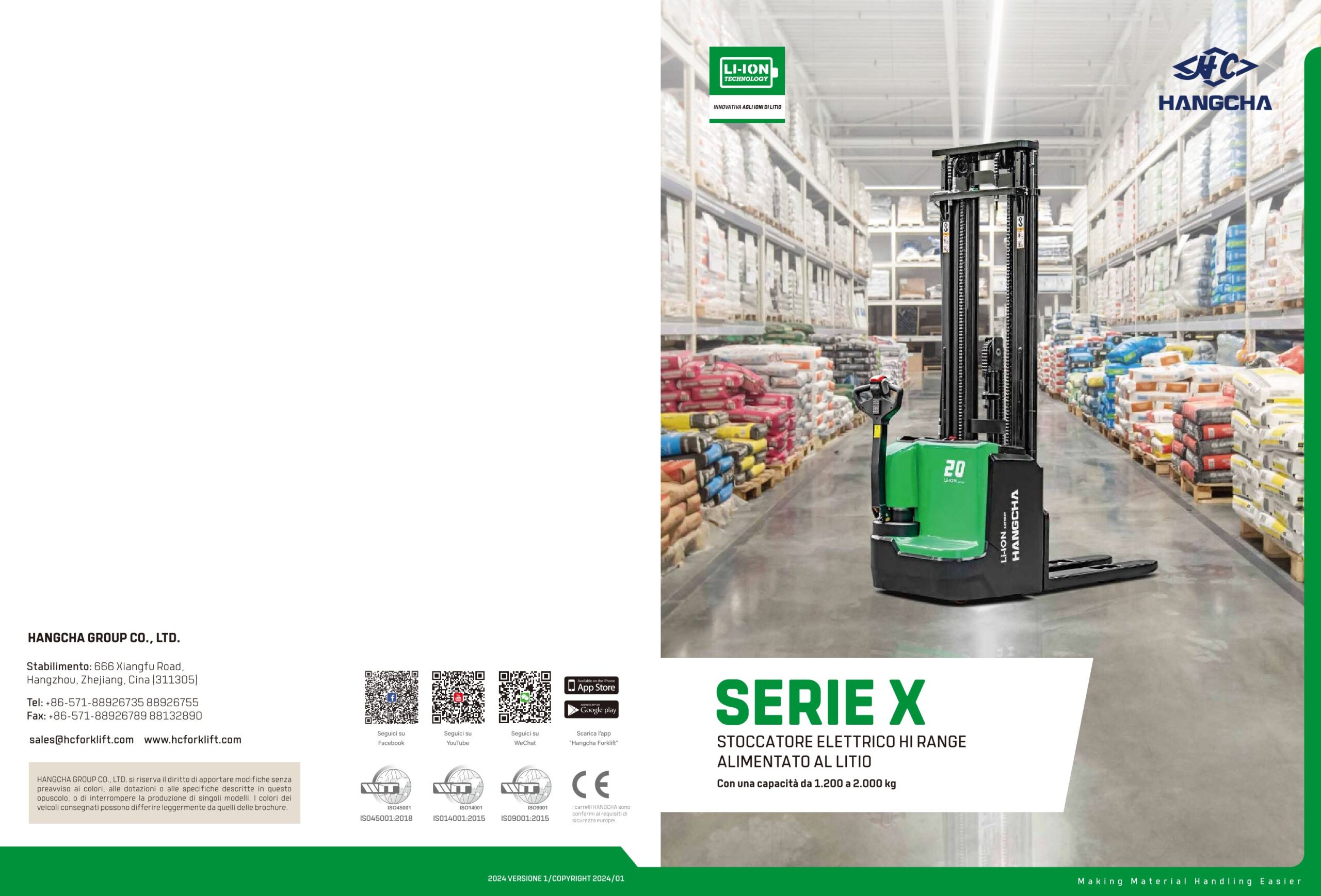 Hangcha Serie CDD 20 HI RANGE Scheda tecnica 1